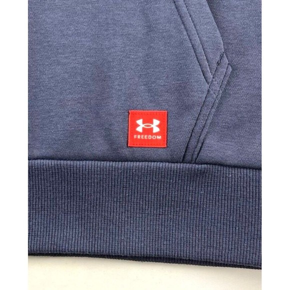 New Under Armour Project Rock Veterans Day Hoodie Navy 1373582 Mens M - Picture 6 of 10